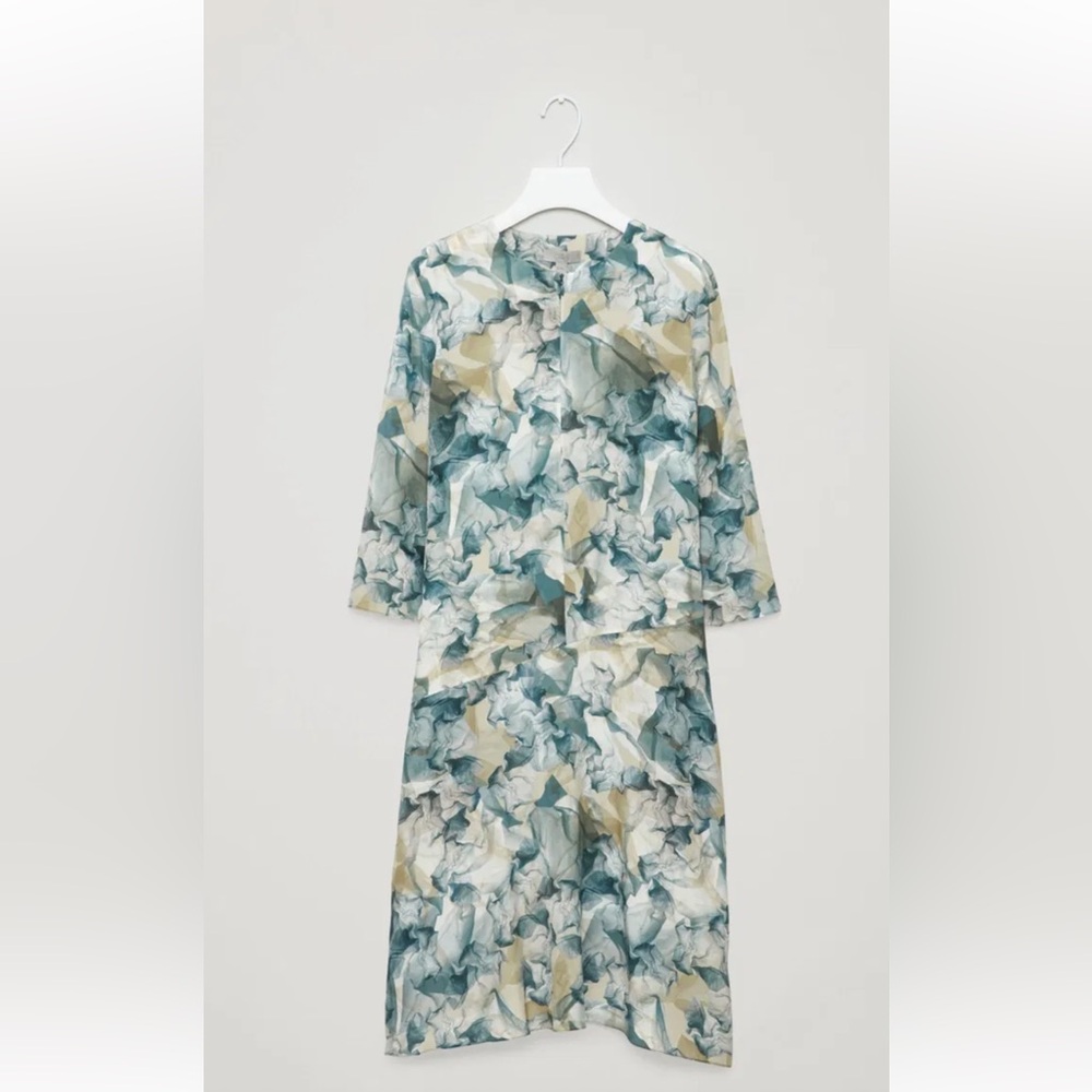 COS 100% abstract silk dress